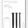 Набор из трех стимуляторов уретры из разных по диаметру гладких струн Silicone Rugged Nail Plug Set