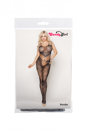Комбинезон из ажурной бесшовной эластичной сетки Renee