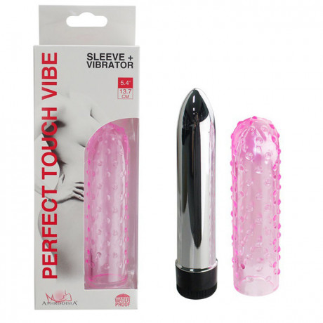 Классический вибратор с насадкой с точками