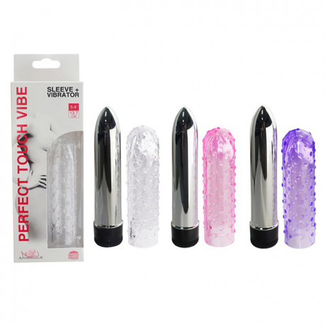 Классический вибратор с насадкой с точками