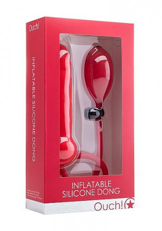 Надувной фаллоимитатор с грушей Inflatable Silicone Dong