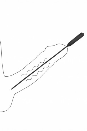 Стимулятор уретры с вибрацией Silcone Vibrating Bullet Plug Extra Long