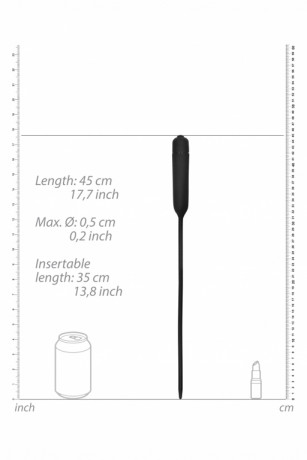 Стимулятор уретры с вибрацией Silcone Vibrating Bullet Plug Extra Long