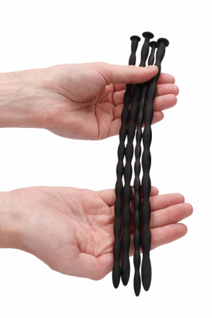 Набор из четырех стимуляторов уретры Silicone Spiral Screw Plug Set - Advanced