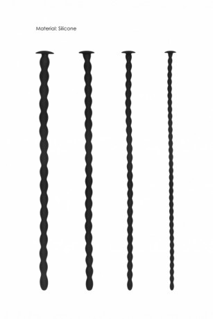 Набор из четырех стимуляторов уретры Silicone Spiral Screw Plug Set - Advanced