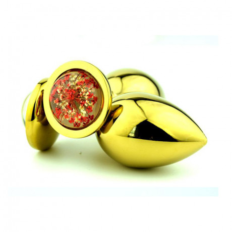 Золотая пробка с цветами размер S