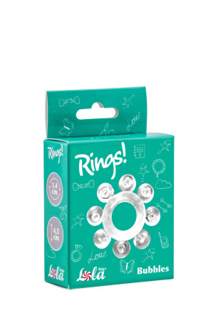 Упругое эрекционное колечко с шариками Rings Bubbles