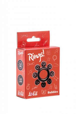 Упругое эрекционное колечко с шариками Rings Bubbles