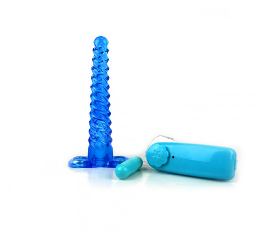 Спиралевидный анальный массажер с вибрацией