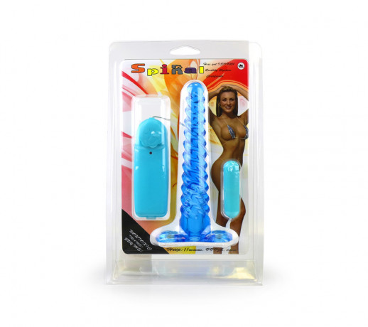 Спиралевидный анальный массажер с вибрацией