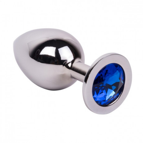 Большой плаг из стали с кристаллом BLUE SPACE