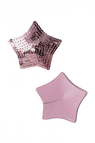 Наклейки на соски многоразовые в виде звезд украшенных пайетками
