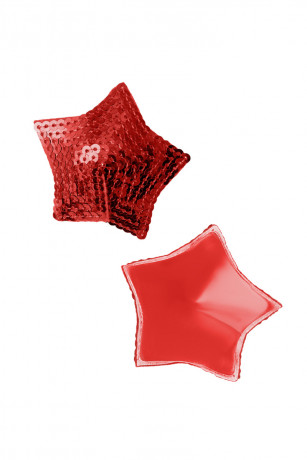 Наклейки на соски многоразовые в виде звезд украшенных пайетками