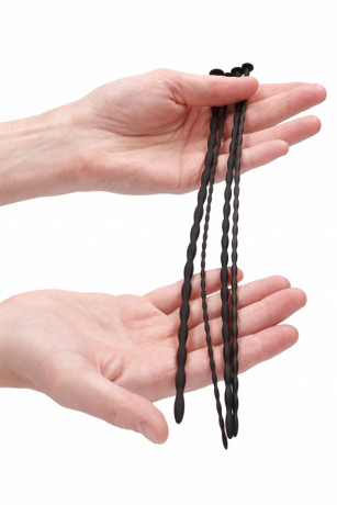 Набор из четырех стимуляторов уретры из разных по диаметру звеньев Spiral Screw Plug Set