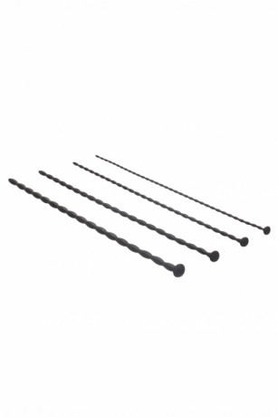 Набор из четырех стимуляторов уретры из разных по диаметру звеньев Spiral Screw Plug Set