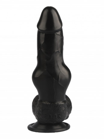 Реалистичный анальный фаллоимитатор с рельефной поверхностью и мошонкой