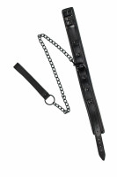 Черный БДСМ ошейник с поводком Party Hard Kinky