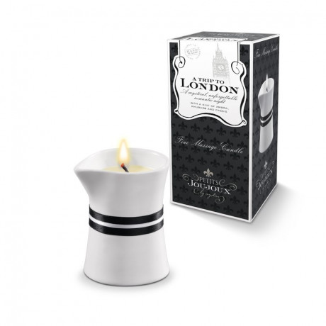 Массажное масло в виде свечи с ароматом черной смородины и ревня Petits Joujoux London