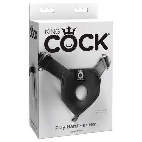 Стильный пояс для страпона без штырька King Cock Play Hard Harness