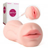 Двухсторонний мастурбатор вагина и ротик с язычком Debby