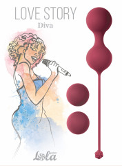 Набор силиконовых вагинальных шариков со смещенным центром тяжести Diva Wine