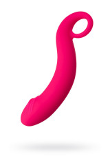 Анальный силиконовый стимулятор с изогнутой формой с имитацией головки пениса Pleasure