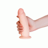 Телесный сверх реалистичный вибратор с 7 режимами вибрации RealStick Elite Vibro