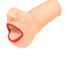 Реалистичный мастурбатор-рот телесного цвета с красными губами Juicy Pussy Juicy Lips