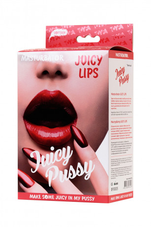 Реалистичный мастурбатор-рот телесного цвета с красными губами Juicy Pussy Juicy Lips