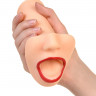 Реалистичный мастурбатор-рот телесного цвета с красными губами Juicy Pussy Juicy Lips