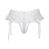 Трусики из нежного белого кружева с жемчужной нитью Adeline