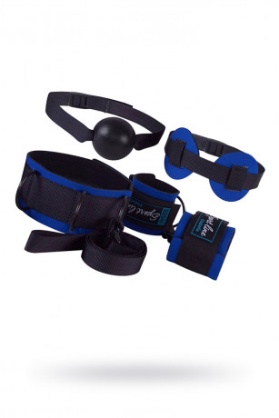 BDSM набор сине-черного цвета из четырех предметов