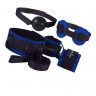 BDSM набор сине-черного цвета из четырех предметов