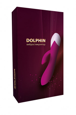 Силиконовый вибромассажер изогнутой формы для стимуляции точки G DOLPHIN