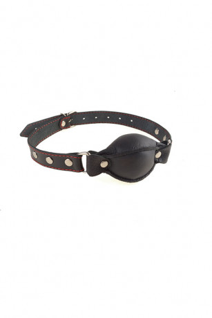 Кляп затычка из натуральной кожи вытянутой формы