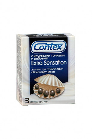 Презервативы с крупными точками и рёбрами Contex Extra Sensation