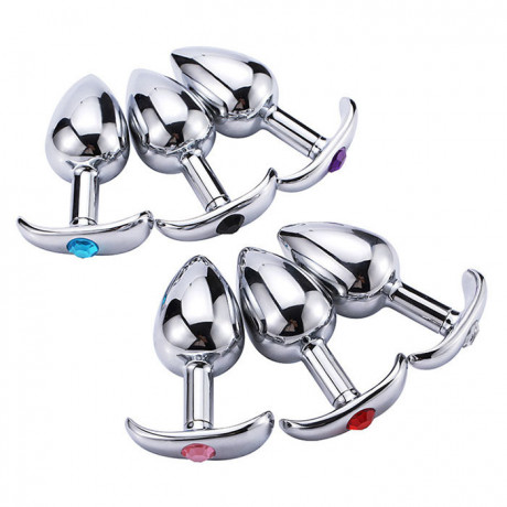 Стальная пробочка украшенная стразом L