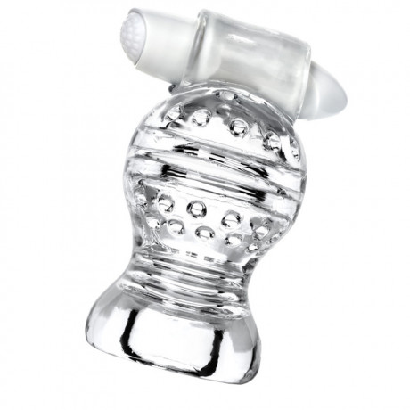 Прозрачная игрушка с вибрацией для мужского оргазма