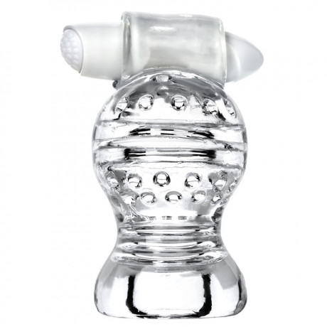 Прозрачная игрушка с вибрацией для мужского оргазма