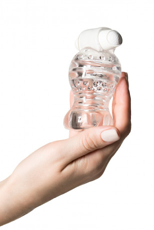 Прозрачная игрушка с вибрацией для мужского оргазма