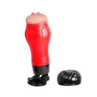 Мастурбатор ротик в колбе с вибрацией и стонами Flora