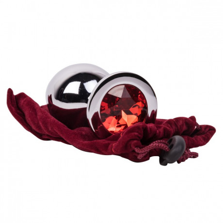 Большой плаг из стали с кристаллом RED FLAME