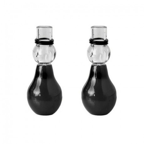 Набор вакуумных зажимов на соски с колечками Nipple Erector Set