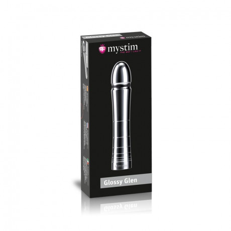Гладкий фаллоимитатор Glossy Glen Dildo с электростимуляции приборами MyStim
