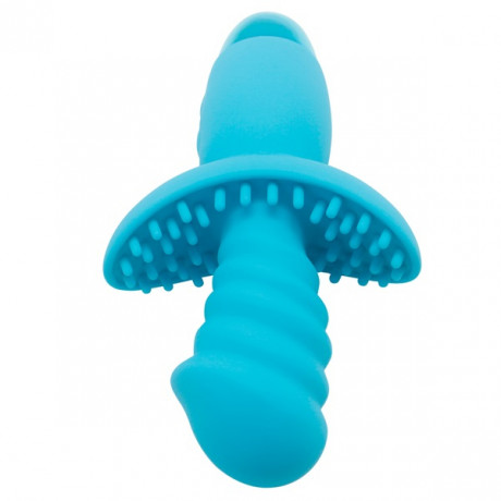 Вибростимулятор с рельефной спиральной поверхностью и загнутым кончиком Wild Ride