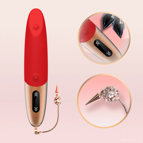 Мощный водонепроницаемый перезаряжаемый мини-вибратор из силикона Viotec DYSIS