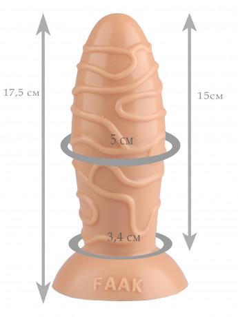 Анальная втулка с мелким рельефом для фистинга
