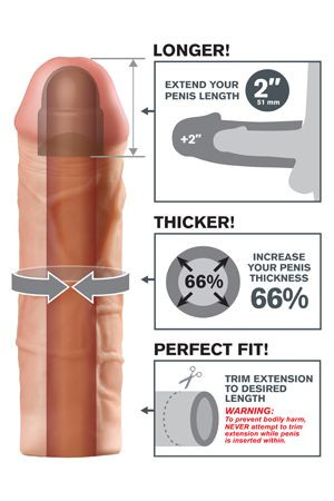 Мега реалистичная насадка удлинитель пениса Mega 2 Extension