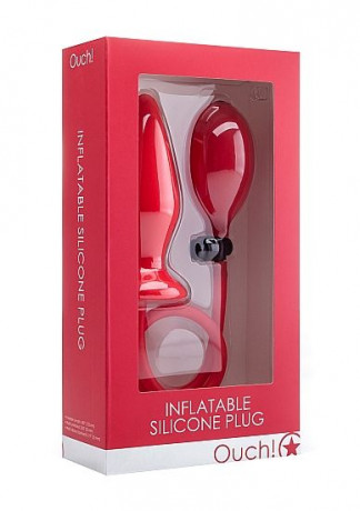 Надувная анальная пробка с грушей