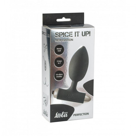 Анальная пробка с вибрацией и смещенным центром тяжести Spice it up Perfection